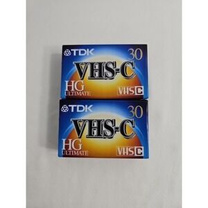TDK TC-30HG Ultimate VHS-C (3) Camcorder Videotapes 30 Min‎ High Grade Sealed